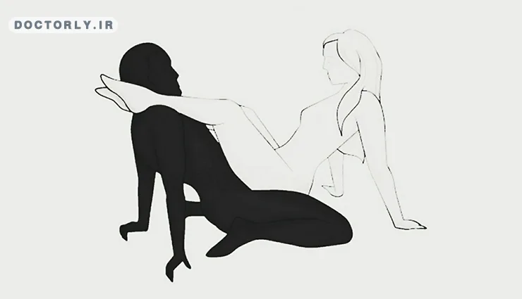 پوزیشن جنسی Legs on shoulders - پاها روی شانه ها